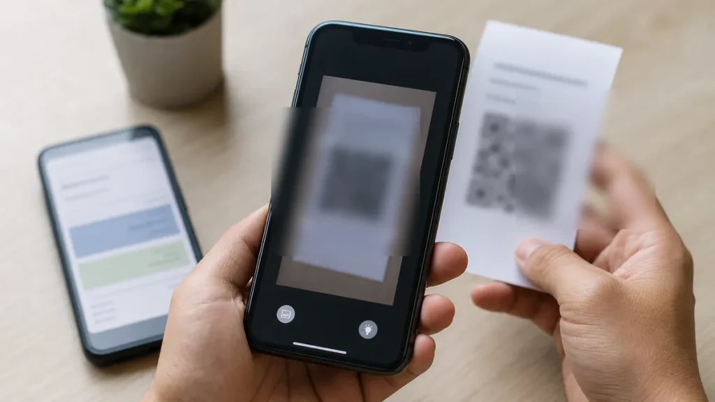 Conferência de QR Code antes de realizar um PIX relacionado à 007game